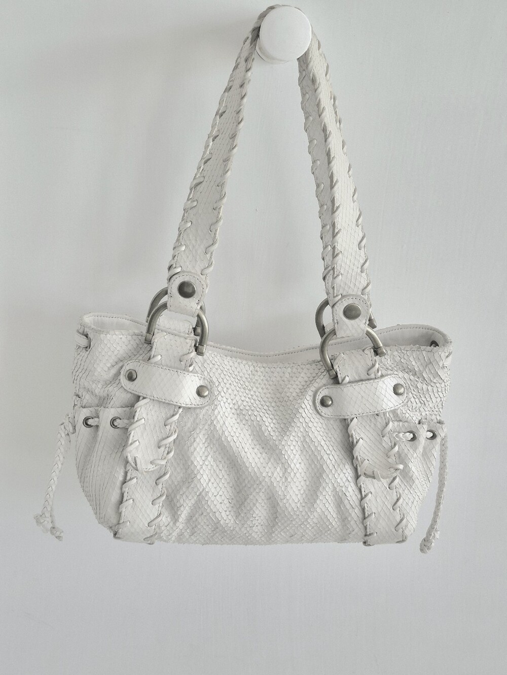 Kooba Vintage 10th Anniversary Faux Snakeskin Leather Medium Shoulder Bag